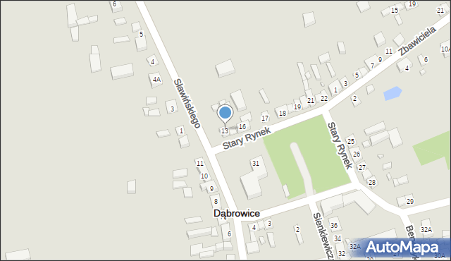 Dąbrowice, Stary Rynek, 13, mapa Dąbrowice