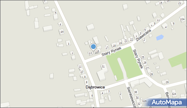 Dąbrowice, Stary Rynek, 15, mapa Dąbrowice