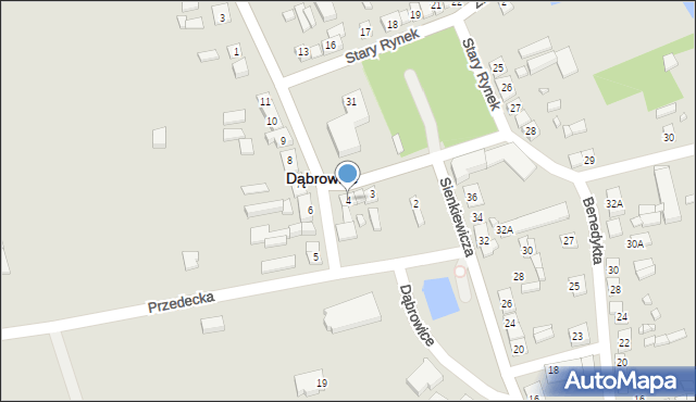 Dąbrowice, Stary Rynek, 4A, mapa Dąbrowice