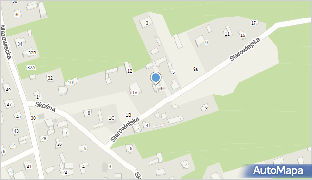 Dąbrówka, Starowiejska, 1d, mapa Dąbrówka