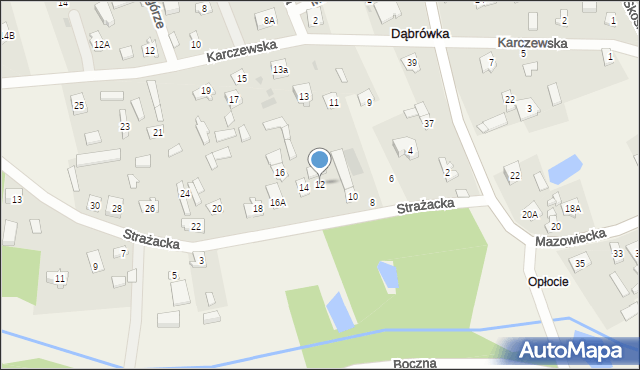 Dąbrówka, Strażacka, 12, mapa Dąbrówka