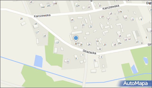 Dąbrówka, Strażacka, 30, mapa Dąbrówka