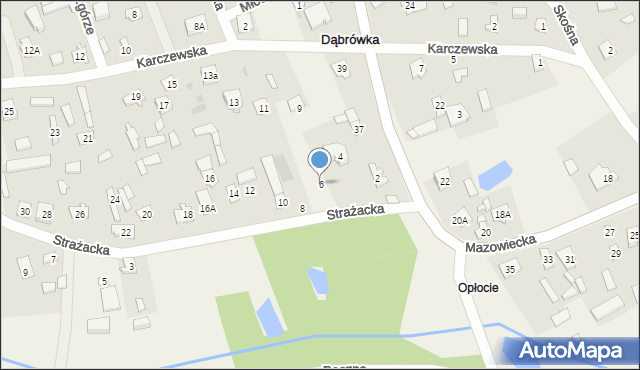 Dąbrówka, Strażacka, 6, mapa Dąbrówka