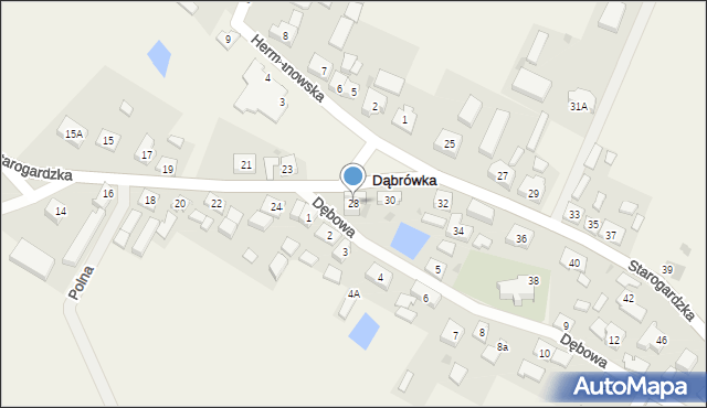 Dąbrówka, Starogardzka, 28, mapa Dąbrówka