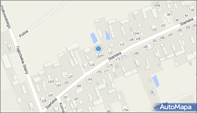Dąbrówka-Stany, Stańska, 114, mapa Dąbrówka-Stany