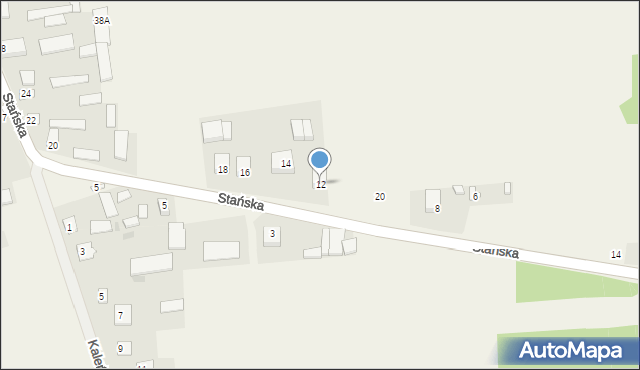 Dąbrówka-Stany, Stańska, 12, mapa Dąbrówka-Stany