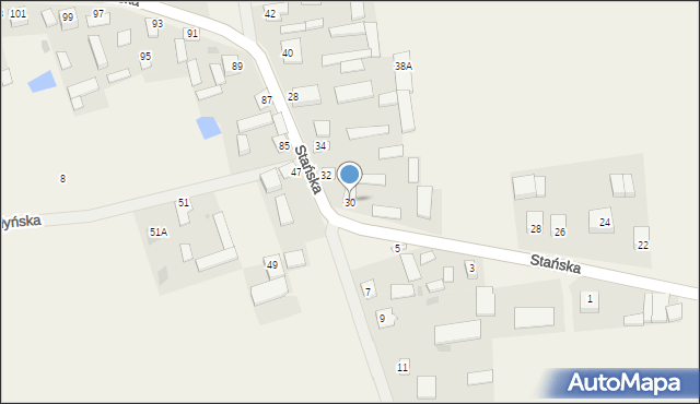 Dąbrówka-Stany, Stańska, 20, mapa Dąbrówka-Stany