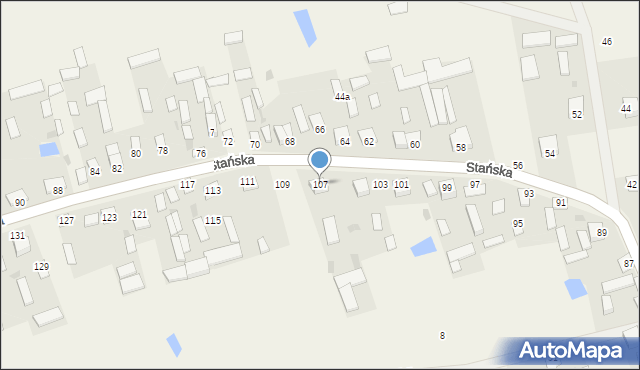 Dąbrówka-Stany, Stańska, 25, mapa Dąbrówka-Stany