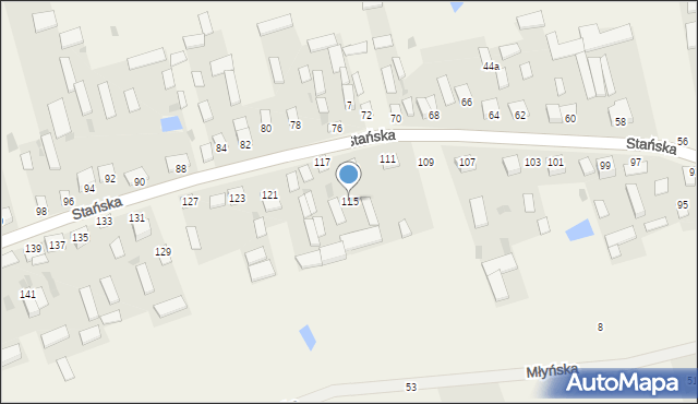 Dąbrówka-Stany, Stańska, 33, mapa Dąbrówka-Stany