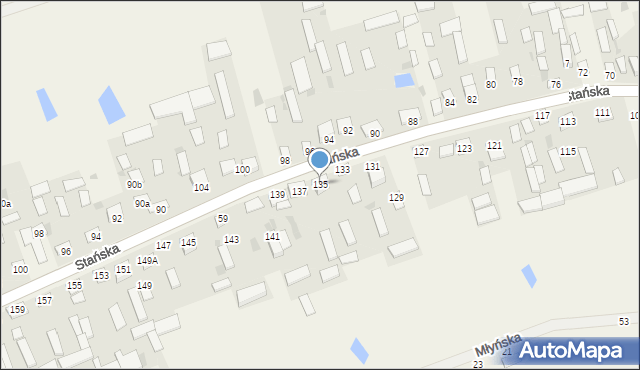 Dąbrówka-Stany, Stańska, 51, mapa Dąbrówka-Stany