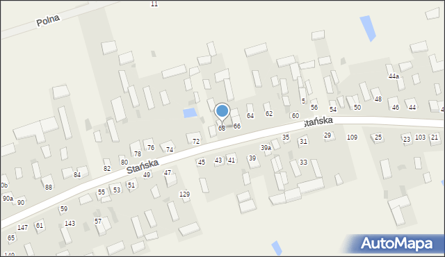 Dąbrówka-Stany, Stańska, 68, mapa Dąbrówka-Stany