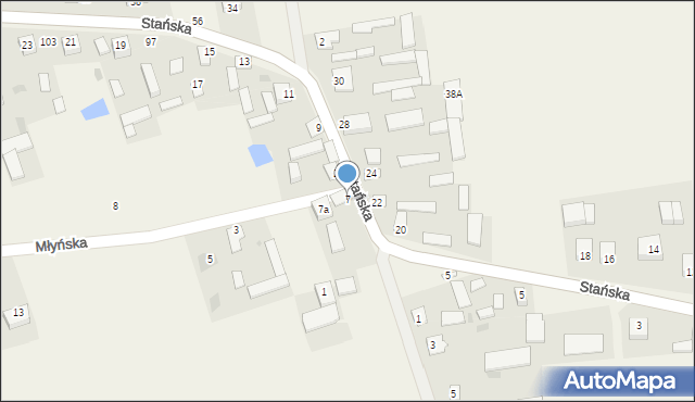 Dąbrówka-Stany, Stańska, 7, mapa Dąbrówka-Stany