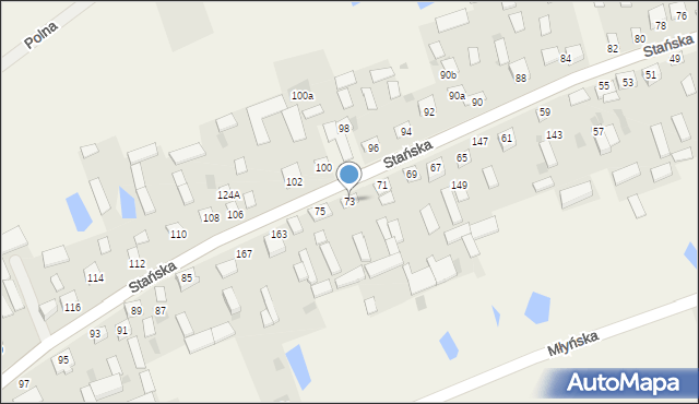 Dąbrówka-Stany, Stańska, 73, mapa Dąbrówka-Stany
