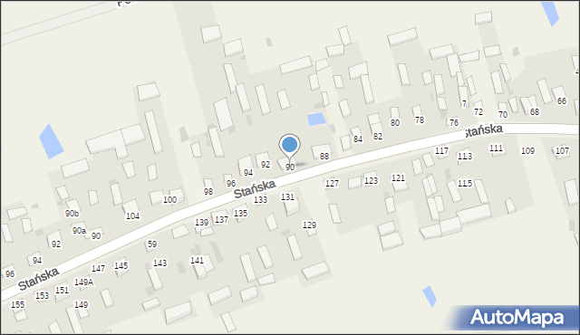 Dąbrówka-Stany, Stańska, 74, mapa Dąbrówka-Stany