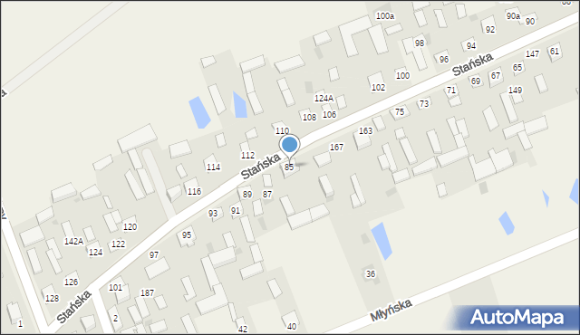 Dąbrówka-Stany, Stańska, 85, mapa Dąbrówka-Stany