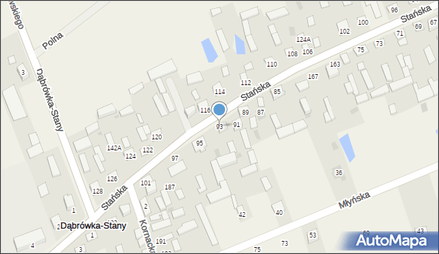 Dąbrówka-Stany, Stańska, 93, mapa Dąbrówka-Stany