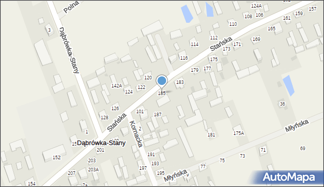 Dąbrówka-Stany, Stańska, 97, mapa Dąbrówka-Stany