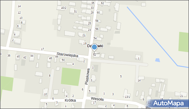 Dąbrówki, Starowiejska, 52, mapa Dąbrówki
