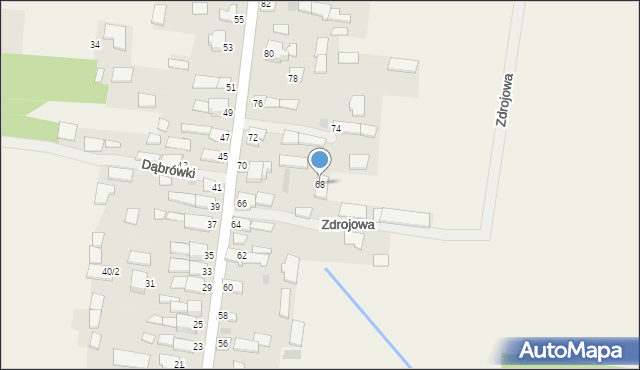 Dąbrówki, Starowiejska, 68, mapa Dąbrówki