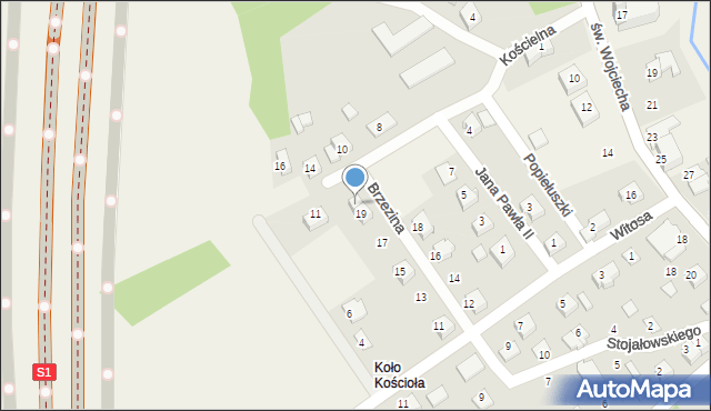 Dankowice, Stojałowskiego Stanisława, ks., 21, mapa Dankowice