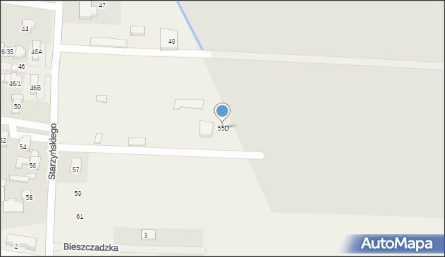 Dawidy Bankowe, Starzyńskiego, 55D, mapa Dawidy Bankowe