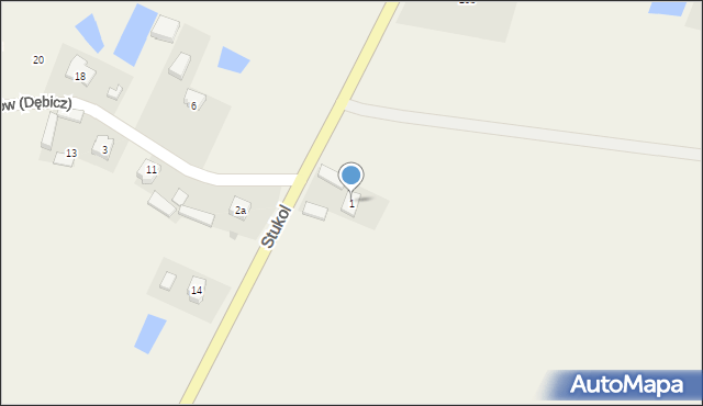 Dębicz, Stukol, 1, mapa Dębicz
