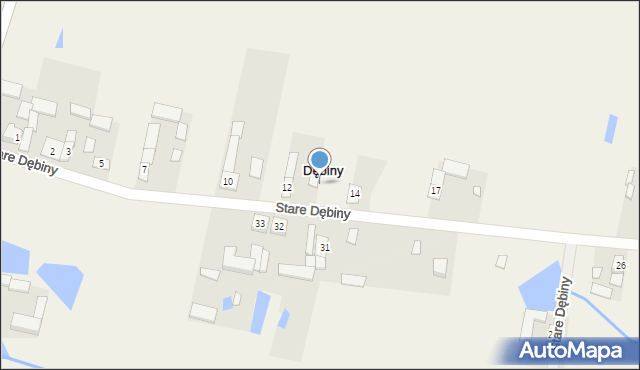 Dębiny, Stare Dębiny, 13, mapa Dębiny