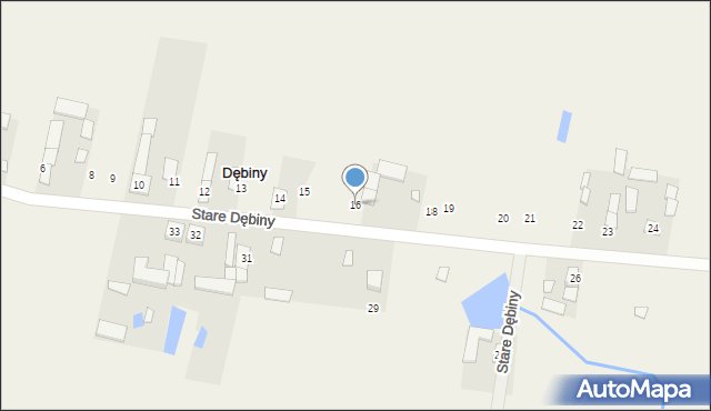 Dębiny, Stare Dębiny, 16, mapa Dębiny