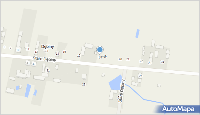 Dębiny, Stare Dębiny, 18, mapa Dębiny