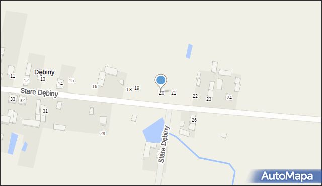 Dębiny, Stare Dębiny, 20, mapa Dębiny