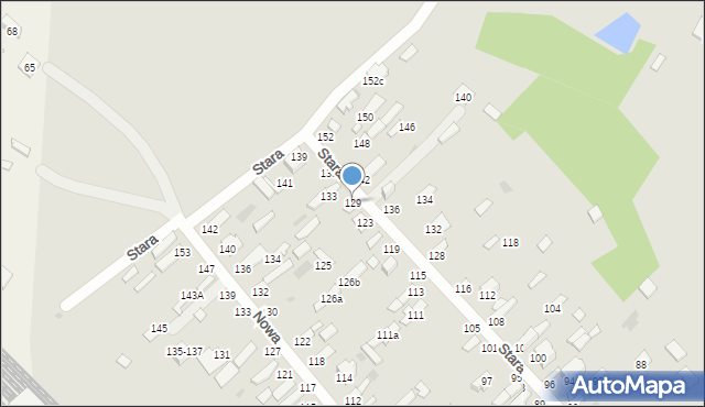 Dęblin, Stara, 129, mapa Dęblin