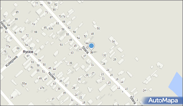 Dęblin, Stara, 38, mapa Dęblin