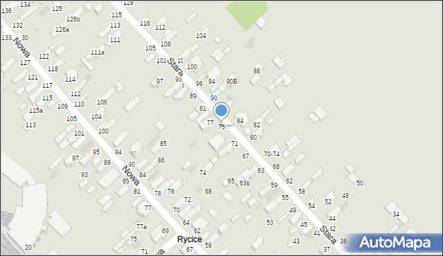 Dęblin, Stara, 75, mapa Dęblin