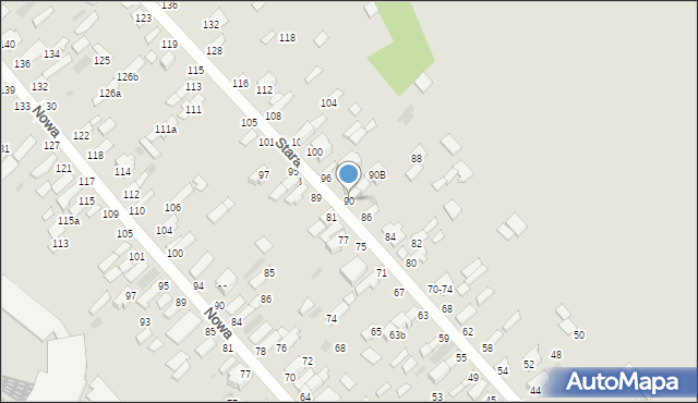 Dęblin, Stara, 90, mapa Dęblin