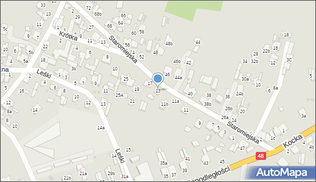 Dęblin, Staromiejska, 13, mapa Dęblin