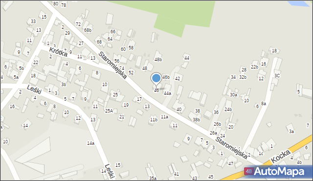 Dęblin, Staromiejska, 46, mapa Dęblin