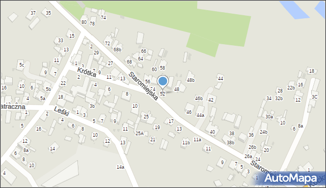 Dęblin, Staromiejska, 52, mapa Dęblin