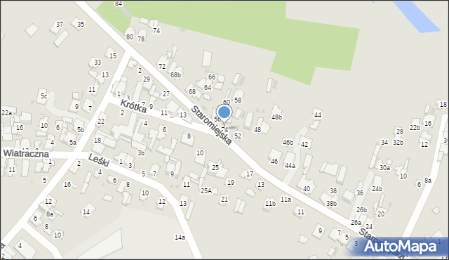 Dęblin, Staromiejska, 54, mapa Dęblin