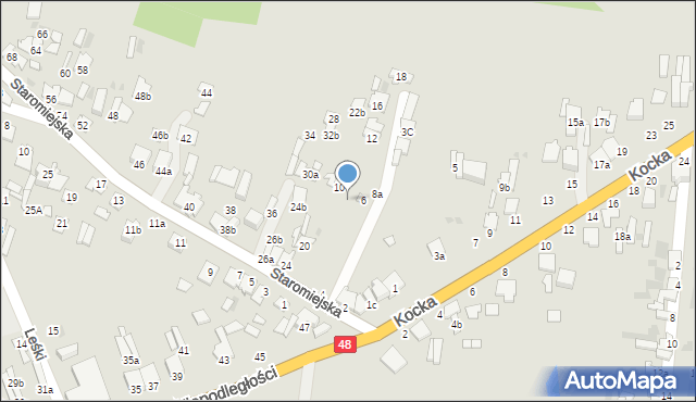 Dęblin, Staromiejska, 8, mapa Dęblin