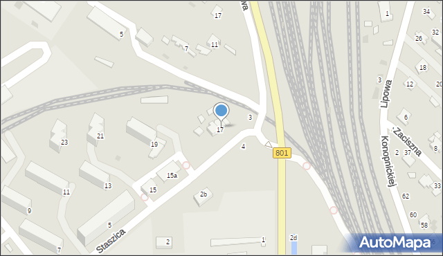 Dęblin, Staszica Stanisława, 17b, mapa Dęblin
