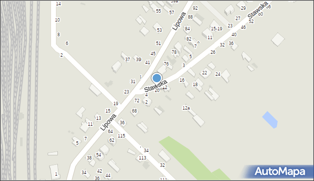 Dęblin, Stawska, 10, mapa Dęblin