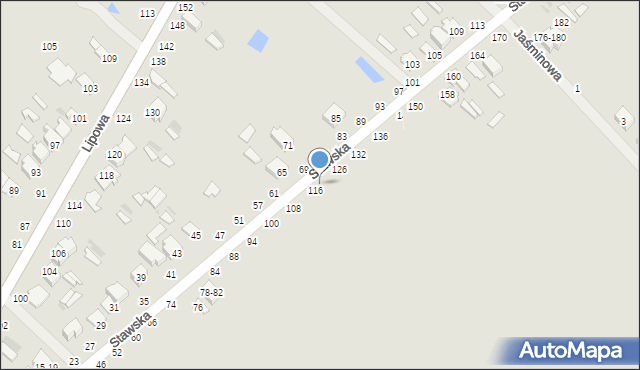 Dęblin, Stawska, 120, mapa Dęblin