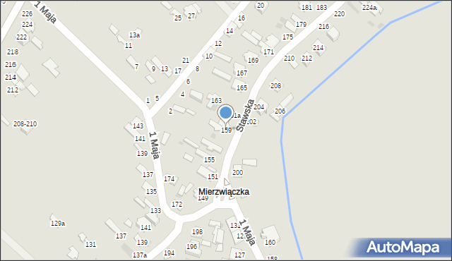 Dęblin, Stawska, 159, mapa Dęblin