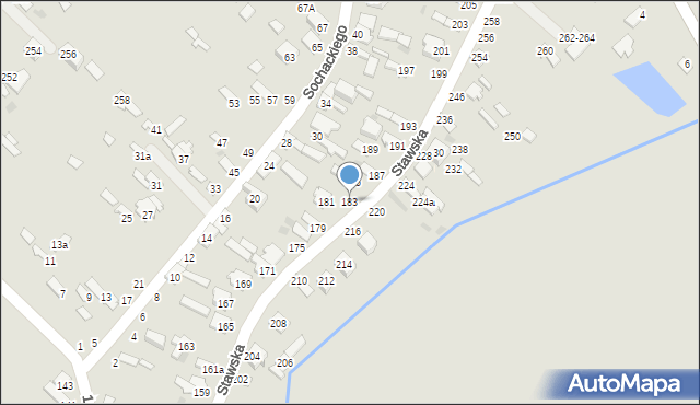 Dęblin, Stawska, 183, mapa Dęblin