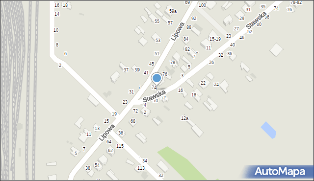 Dęblin, Stawska, 1a, mapa Dęblin