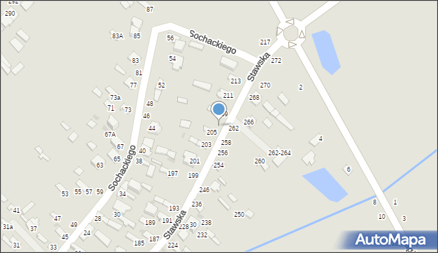 Dęblin, Stawska, 207, mapa Dęblin