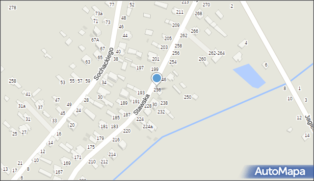 Dęblin, Stawska, 236, mapa Dęblin