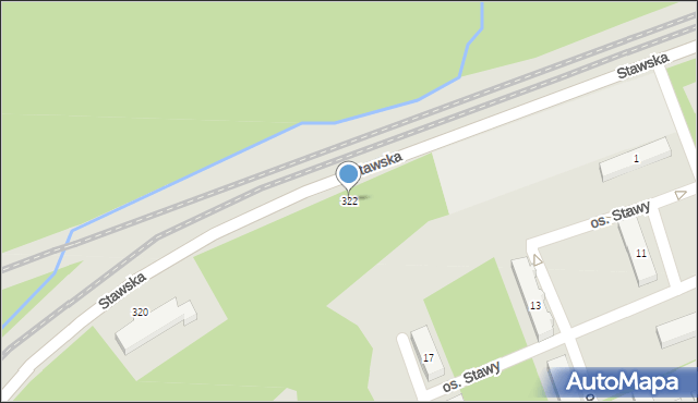 Dęblin, Stawska, 322, mapa Dęblin