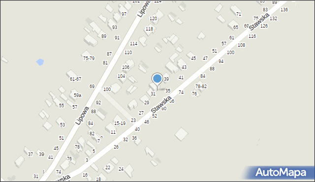 Dęblin, Stawska, 33, mapa Dęblin