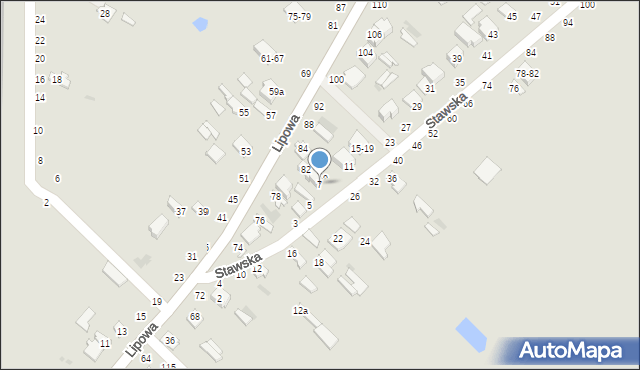 Dęblin, Stawska, 7, mapa Dęblin